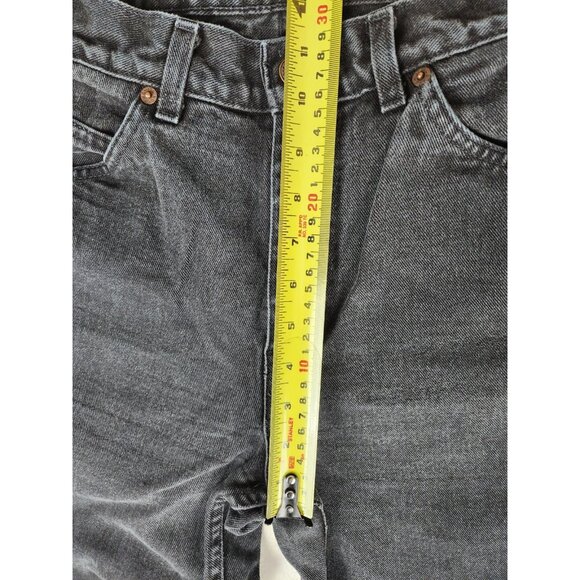 Vintage Levi Strauss & Co Orange Tab Black Jeans Taper 32" X 34" Denim 1970s - Picture 14 of 14